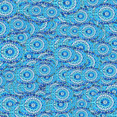 Vibrant intricate abstract mandala pattern - 775132048