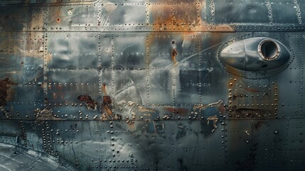 background of airplane fuselage
