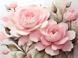 pink roses background