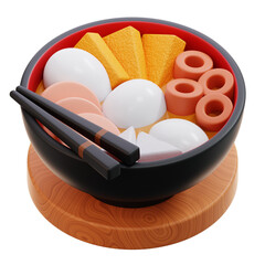 oden 3d icon illustration