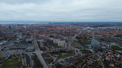 Obraz premium city aerial view
