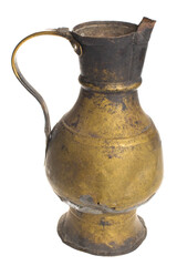 Antique metal jug, pot, jar