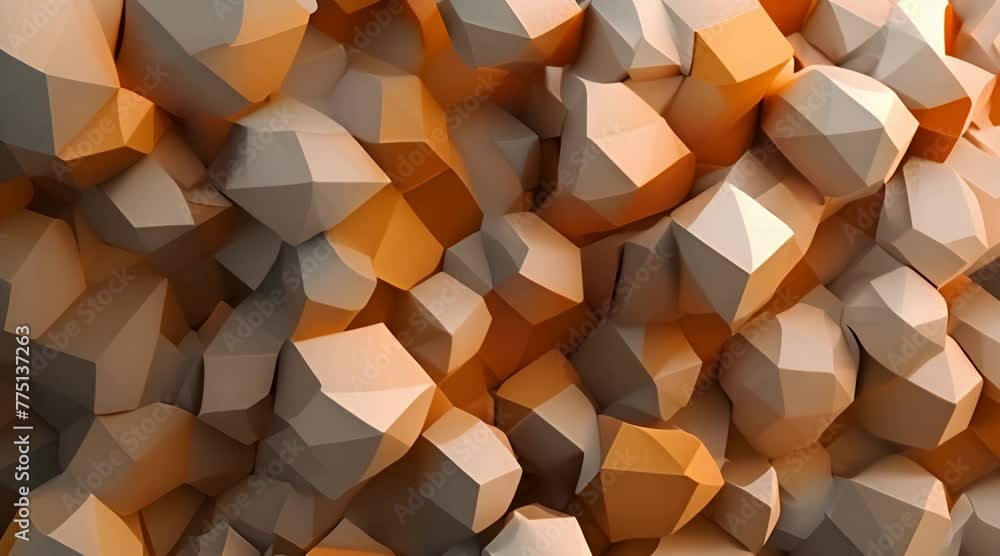 Poster abstract 3d animation of geometric background