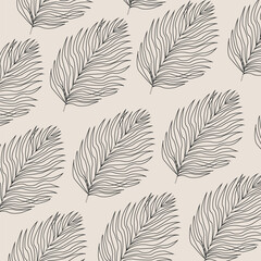 Seamless pattern with leaves in realistic style. Foliage background for wallpaper, textile, wrapping paper and greeting card