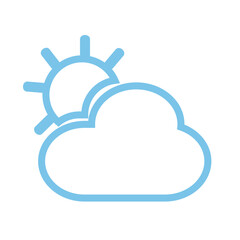 Linear blue outline icon pack