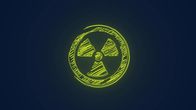 nuclear radiation zone alert warning animation