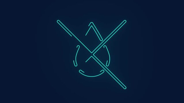 do not waste water symbol environmental conservation animation