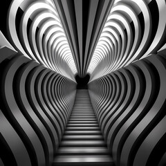 Black and white bold stripes pattern, illusory motion