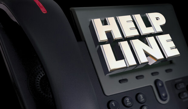 Call Help Line Telephone Crisis Center Emergency Support Specialist 3d Illustration