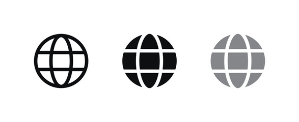 Globe Icon Set