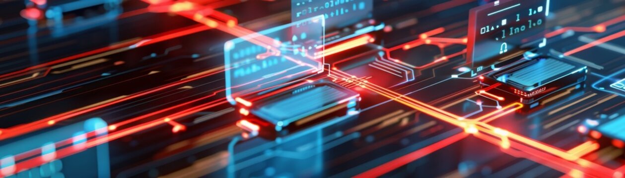 Ransomware attack representation, showing encrypted files and a demand for payment, with preventive strategies low noise