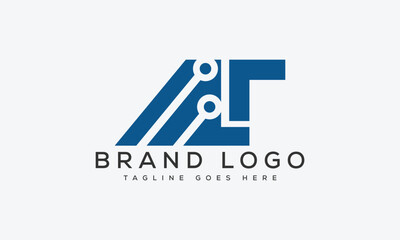 letter AT logo design vector template design for brand