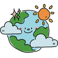 Earth Day cute elements