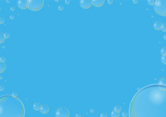 水中の泡のフレーム03_横