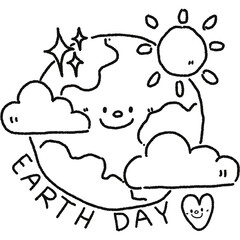 Earth Day cute elements