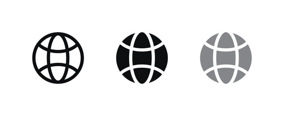 Globe Icon Set