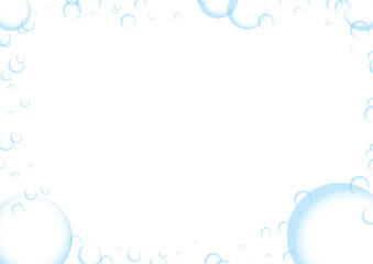 水中の泡のフレーム01_横