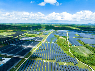 Summer scenery of Dongfang Photovoltaic Farm in Hainan, China