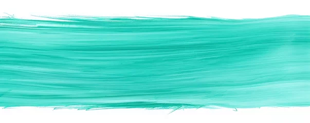 Fototapeten Turquoise thin barely noticeable paint brush lines background pattern isolated on white background © Lenhard