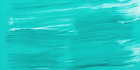 Foto auf Alu-Dibond Turquoise thin barely noticeable paint brush lines background pattern isolated on white background © Lenhard