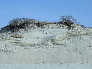 Dunes in winter without snow