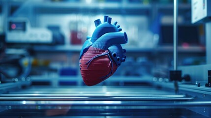3D printed heart in medical printer. Modern technologies in medicine and science. Printing human organs for operations and implantation. The concept of medicine development.
- 775152063