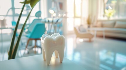 Concept of dental servicing, teeth, prosthetics. Advertising background for dentists, medical clinics.