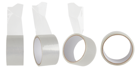 set. Scorch tape transparent  on an empty background