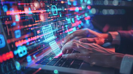 Cyber hygiene practices, showing users how to maintain security through regular updates and safe browsing habits no splash