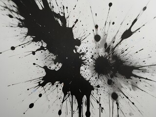 Big set of grunge splashes, paint splashes, stains on a white background, illustration.