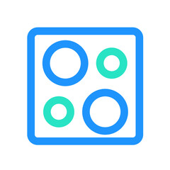 Daily household appliances blue outline icon pack