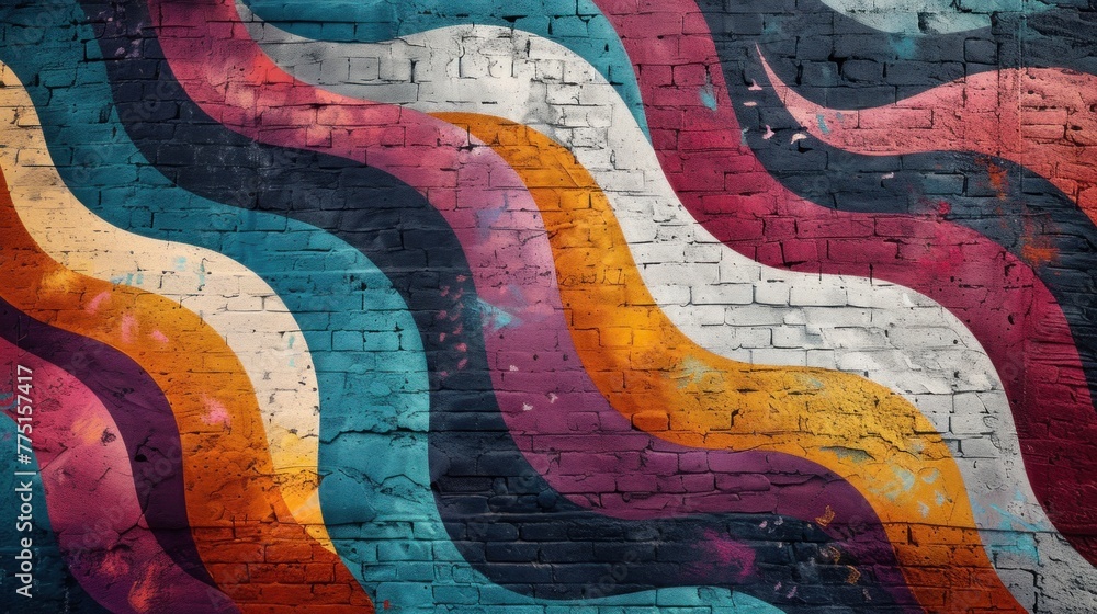 Poster abstract patterns on a blank wall, a canvas for your dreams.