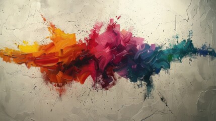 A splash of color on a blank wall, a story waiting to unfold.