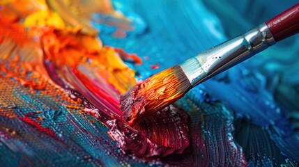 Obraz premium Bold hues on a vacant canvas, ready for your artistic flair.