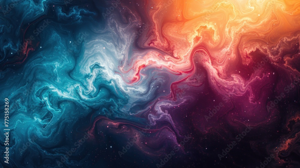 Poster fluid colors on an empty surface, a playground for your creativity.