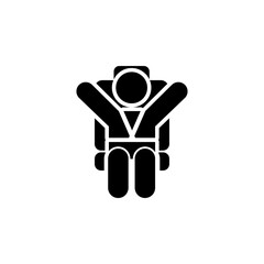 Baby Car Seat flat vector icon. Simple solid symbol isolated on white background