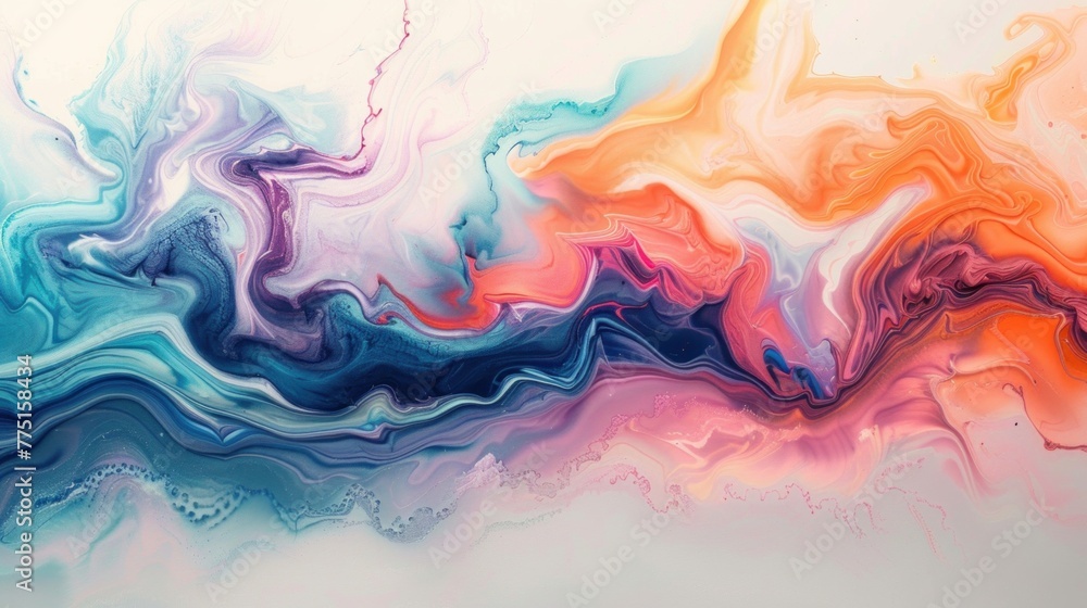 Poster swirls of paint on a pristine surface, inviting your interpretation.