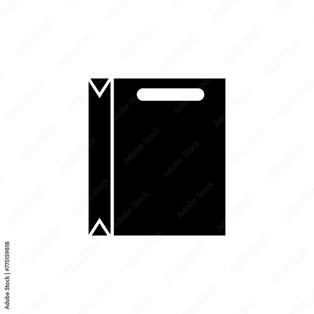 Poster Paper Bag Package flat vector icon. Simple solid symbol isolated on white background