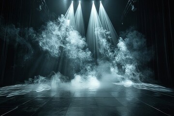 Stage Emitting Smoke During Performance