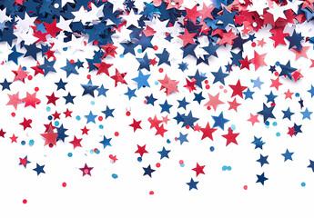 White Background With Flags And Stars