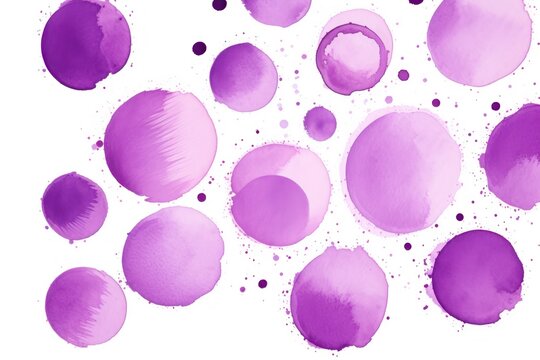 Violet thin barely noticeable paint brush circles background pattern isolated on white background