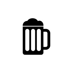 Beer Glass flat vector icon. Simple solid symbol isolated on white background