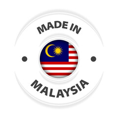 Obraz premium Made in Malaysia graphic and label.