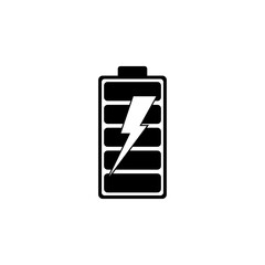 Battery Load flat vector icon. Simple solid symbol isolated on white background