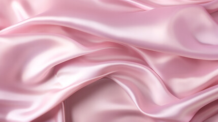 Obraz premium pink satin background with wavey texture сreated with Generative Ai