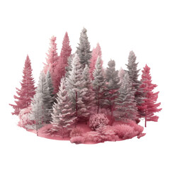 Obraz premium Close up of pink and white trees in a forest