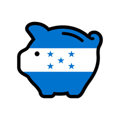 piggy bank with flag icon, vector symbol. - 775171602