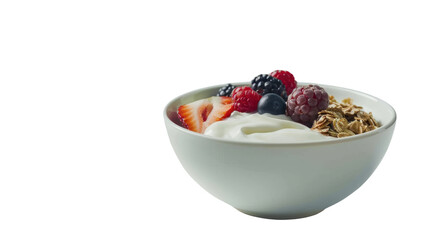 
Bowl of yogurt and fruit muesli Full of vitality and energy 