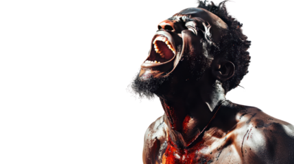 
African-American man with a violent temper Ethnic African Painting Nigerian body art 