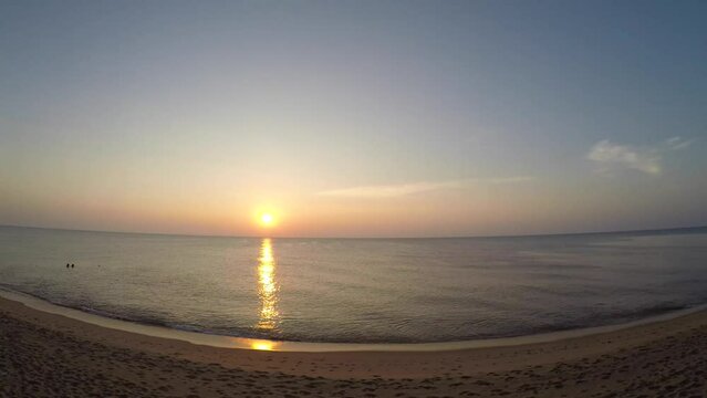 Morning sea view at sunrise